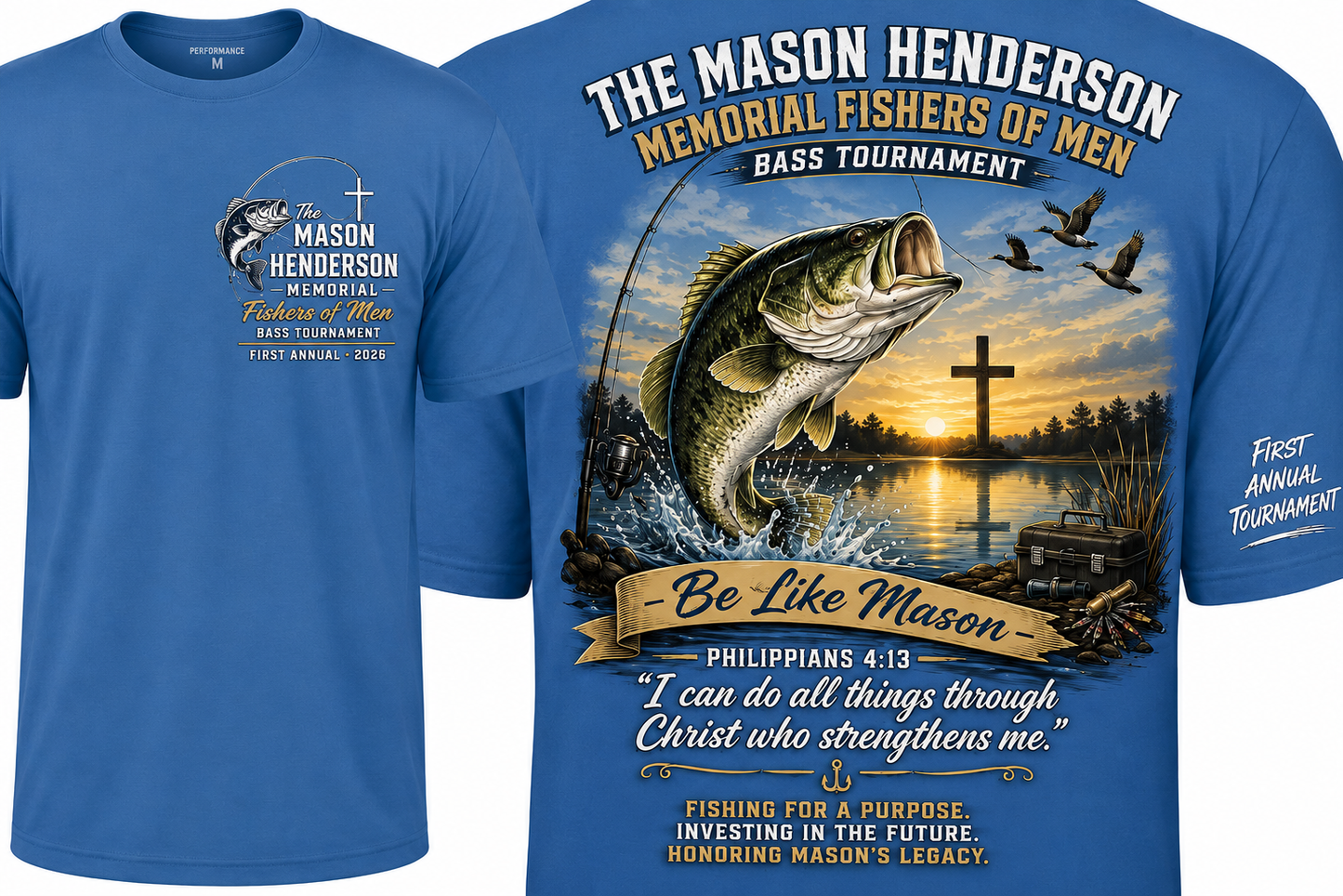 Mason Henderson Memorial Scholarship Bass Tournament T-Shirt Pre-Order
