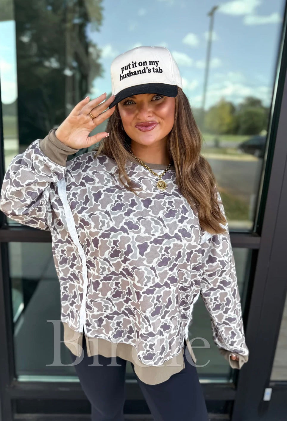 Duck Camo Front Slit Pull Over