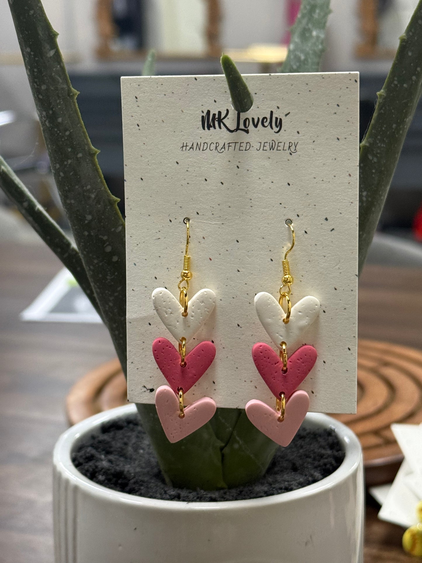 Gold Heart Dangles