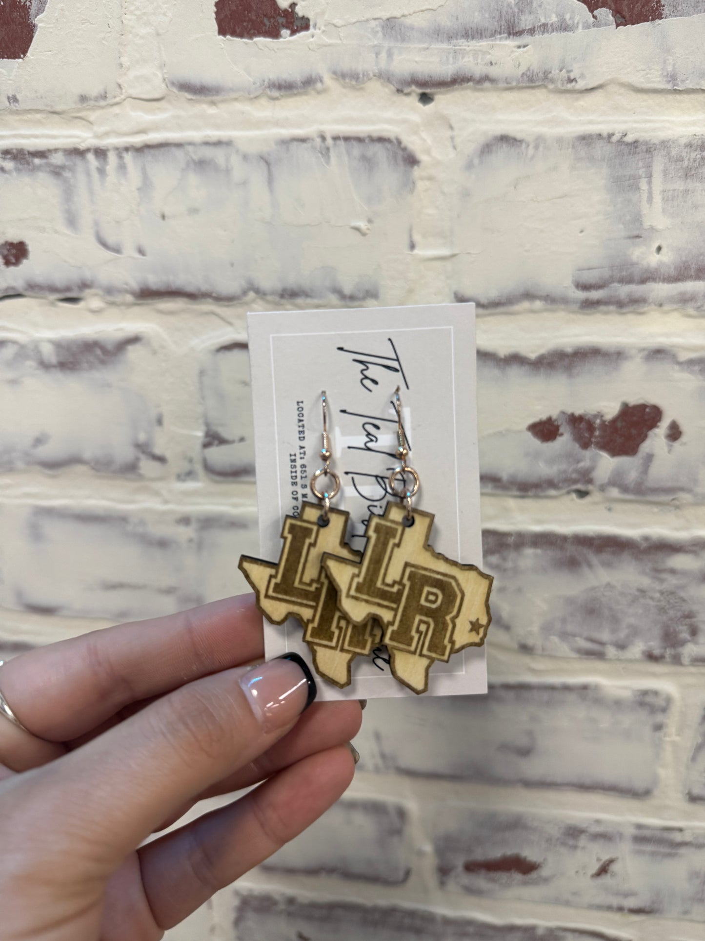 Wooden LR Earrings