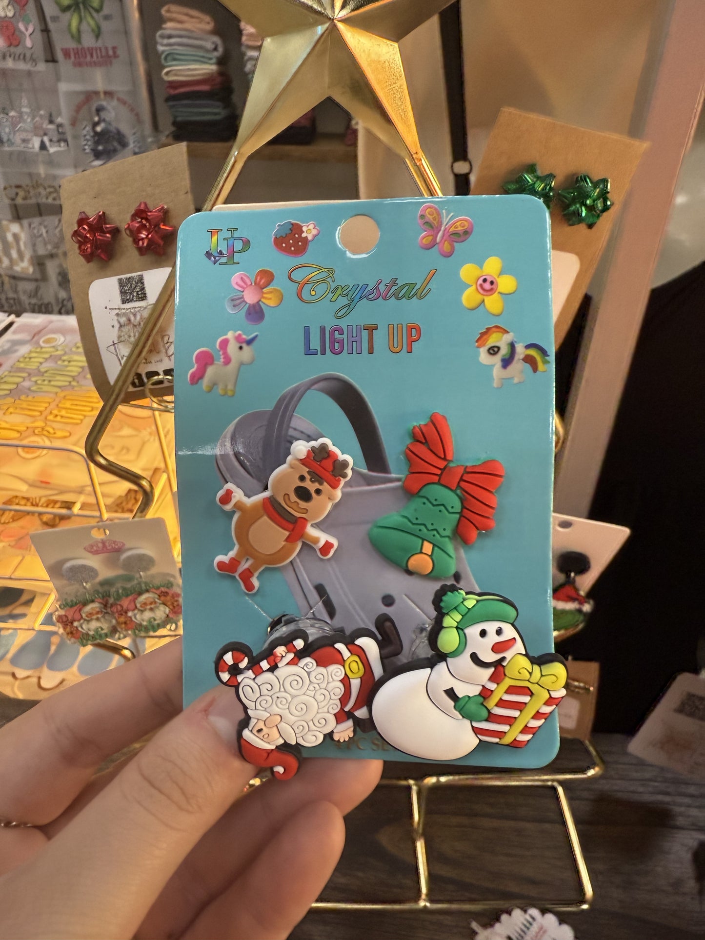 Light Up Christmas Croc Charms