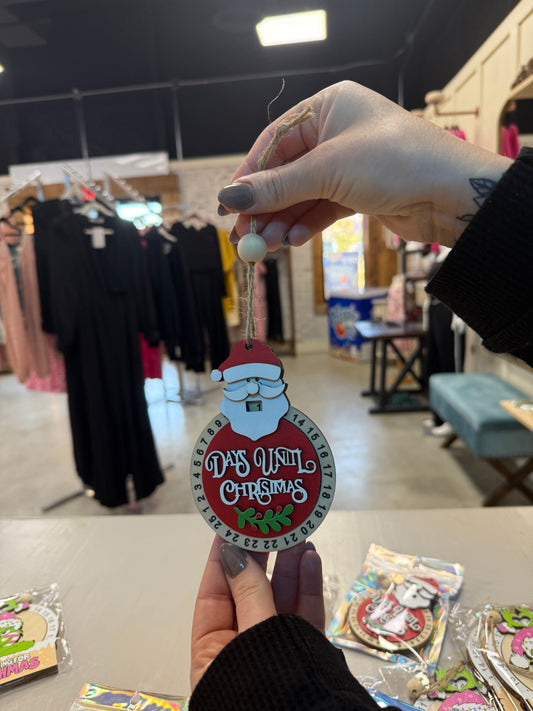 Santa Countdown Ornament