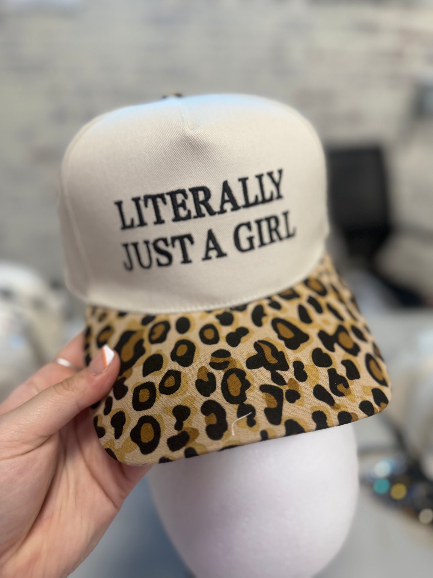 LITERALLY JUST A GIRL Embroidered Hat