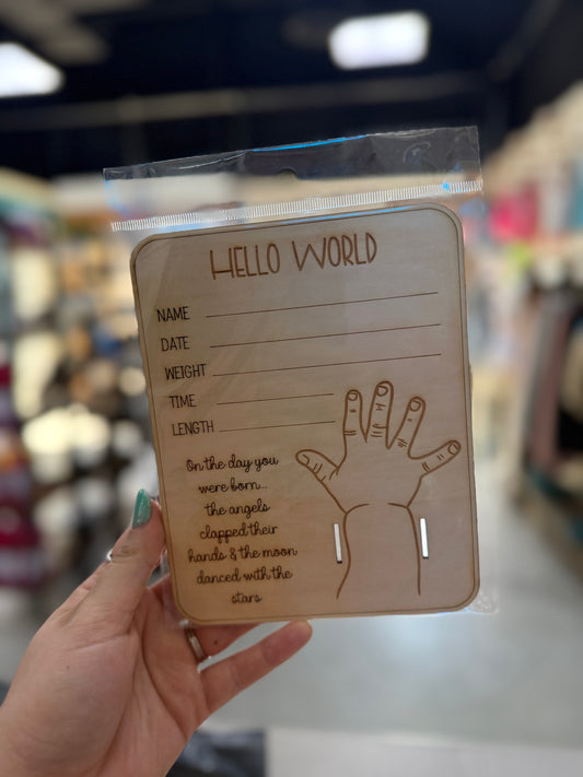Hello World Bracelet Keepsake Signs