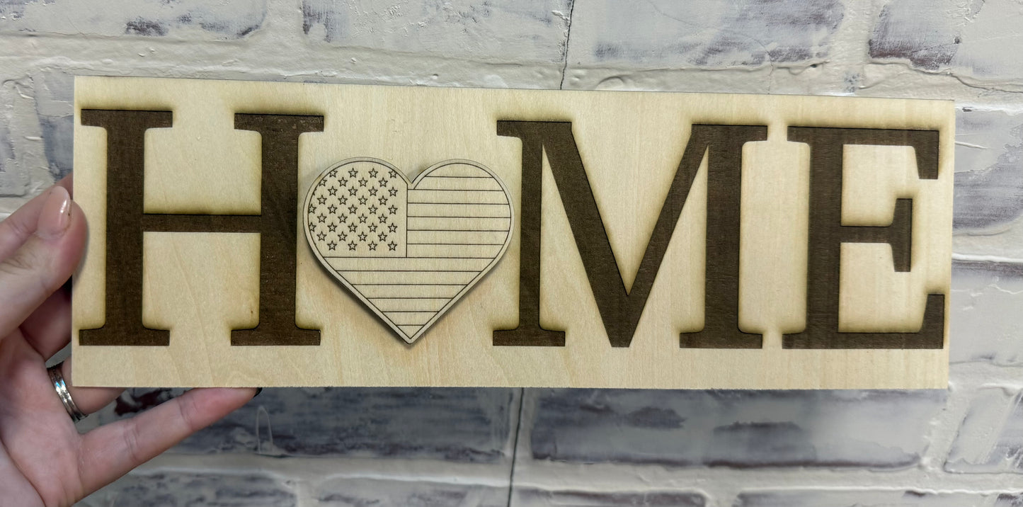 HOME sign w/ 5 interchangeable pieces