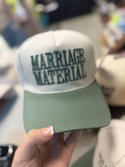 Marriage Material Embroidered Hat