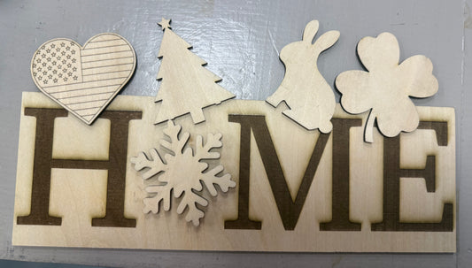 HOME sign w/ 5 interchangeable pieces