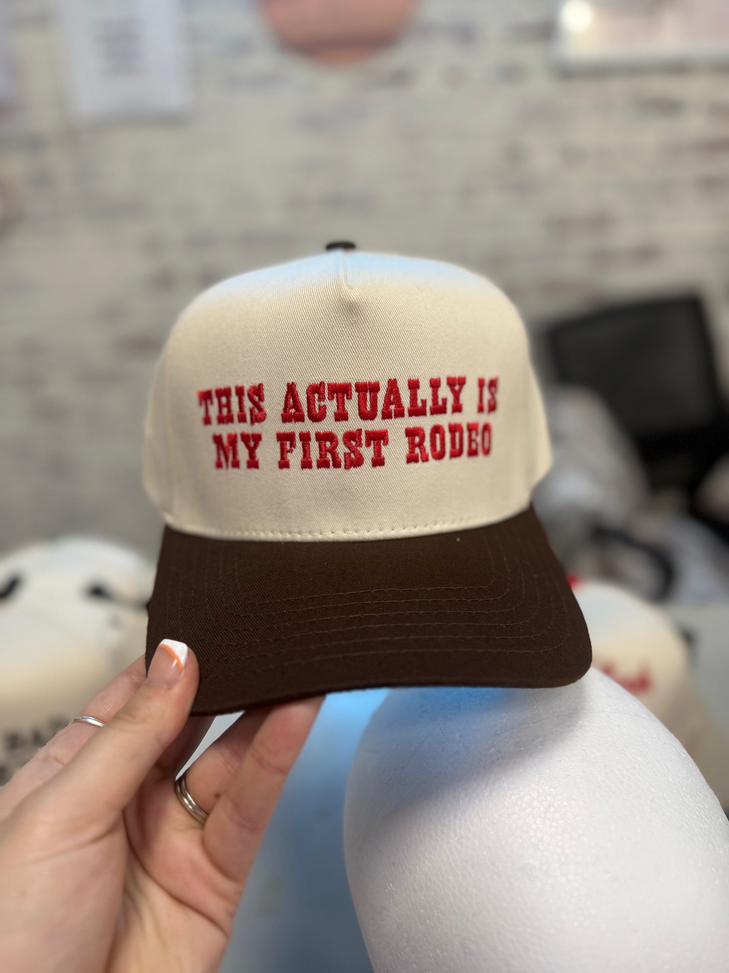 This Actually Is My First Rodeo Embroidered Hat