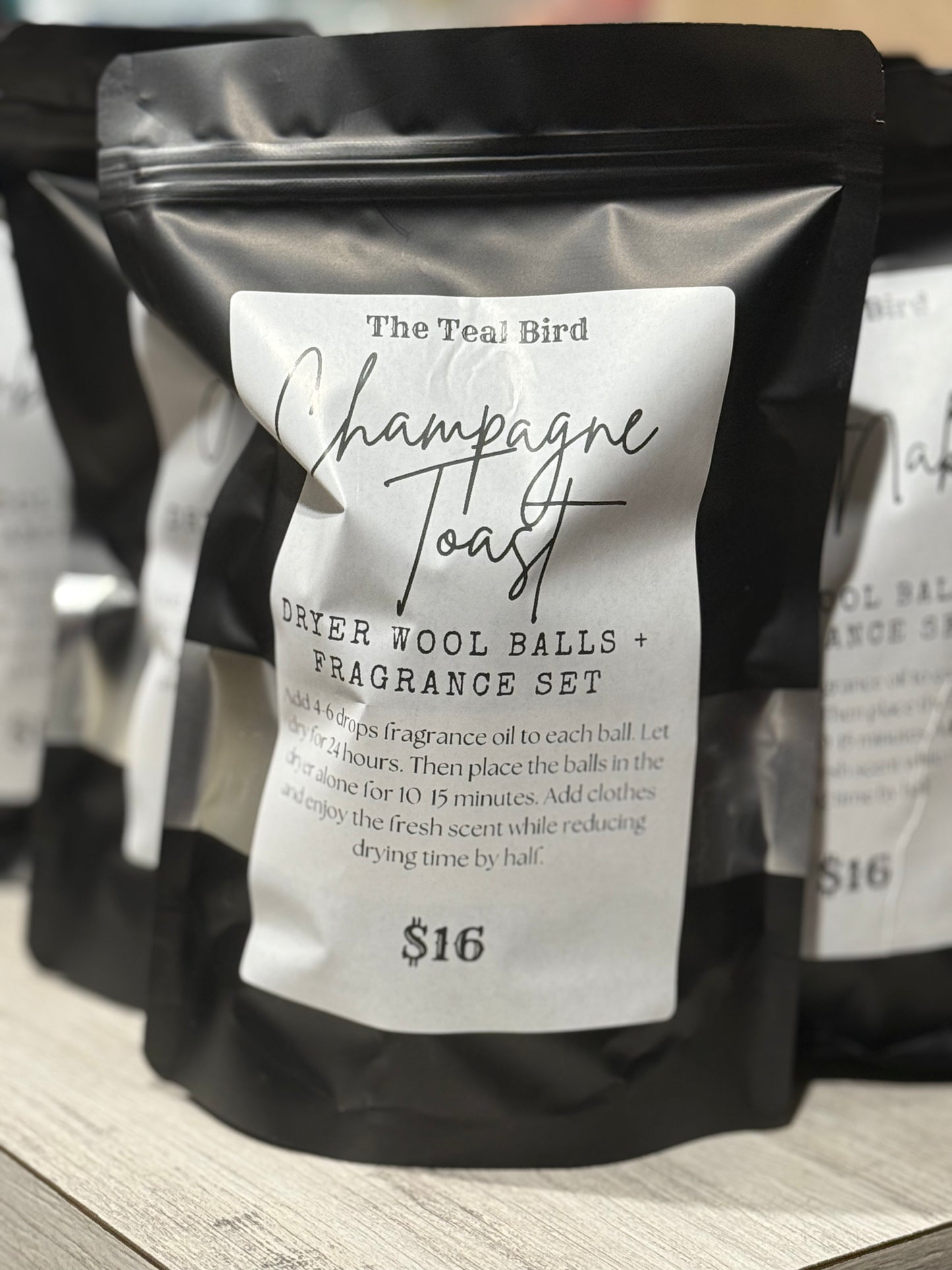 Dryer Wool Ball (2) + Champagne Toast Fragrance