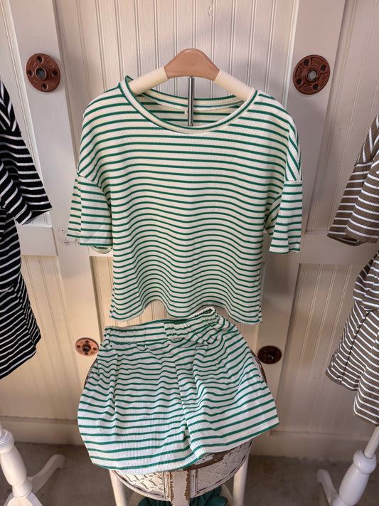 Striped Short Set