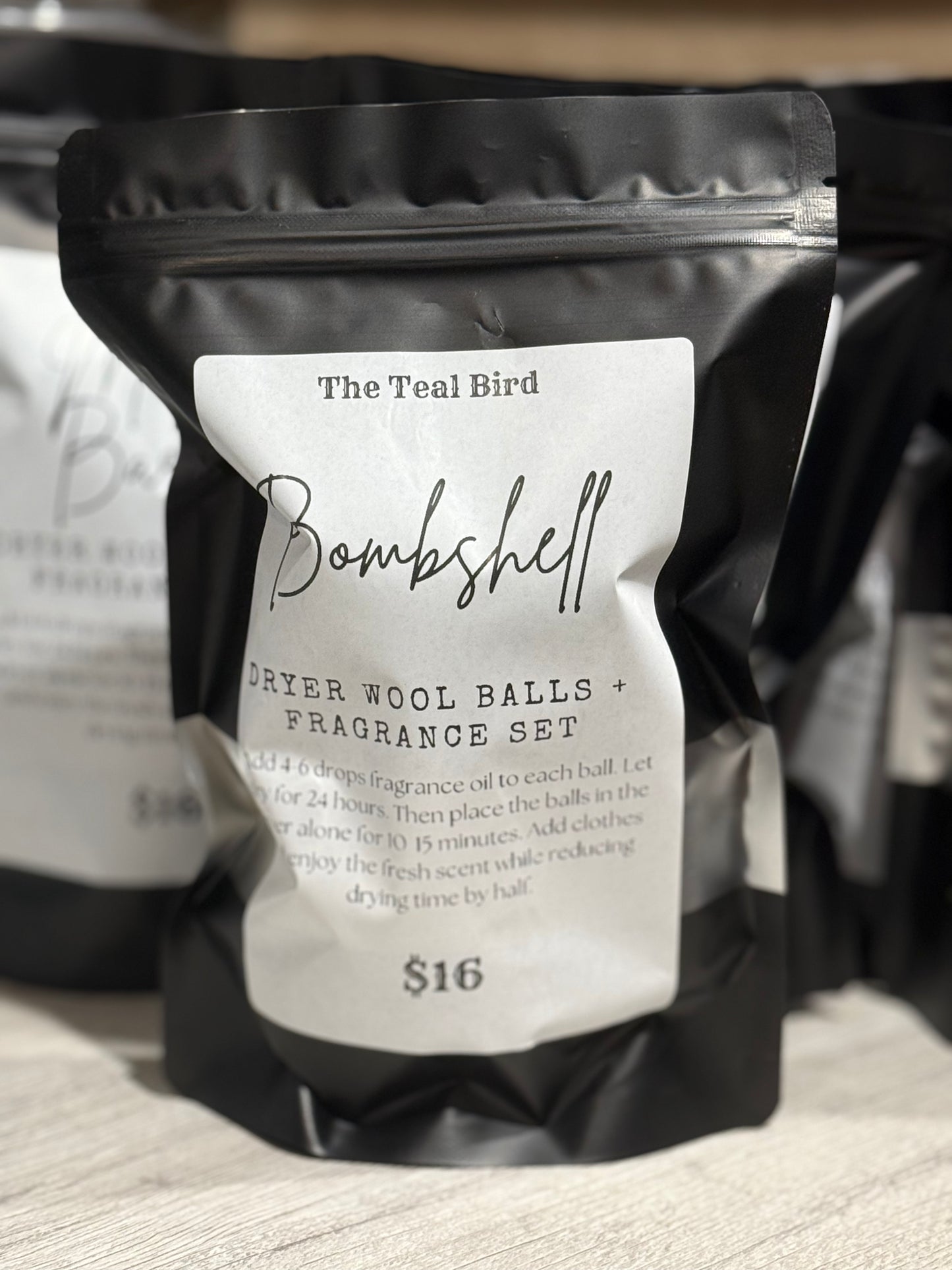 Dryer Wool Ball (2) + Bombshell Fragrance