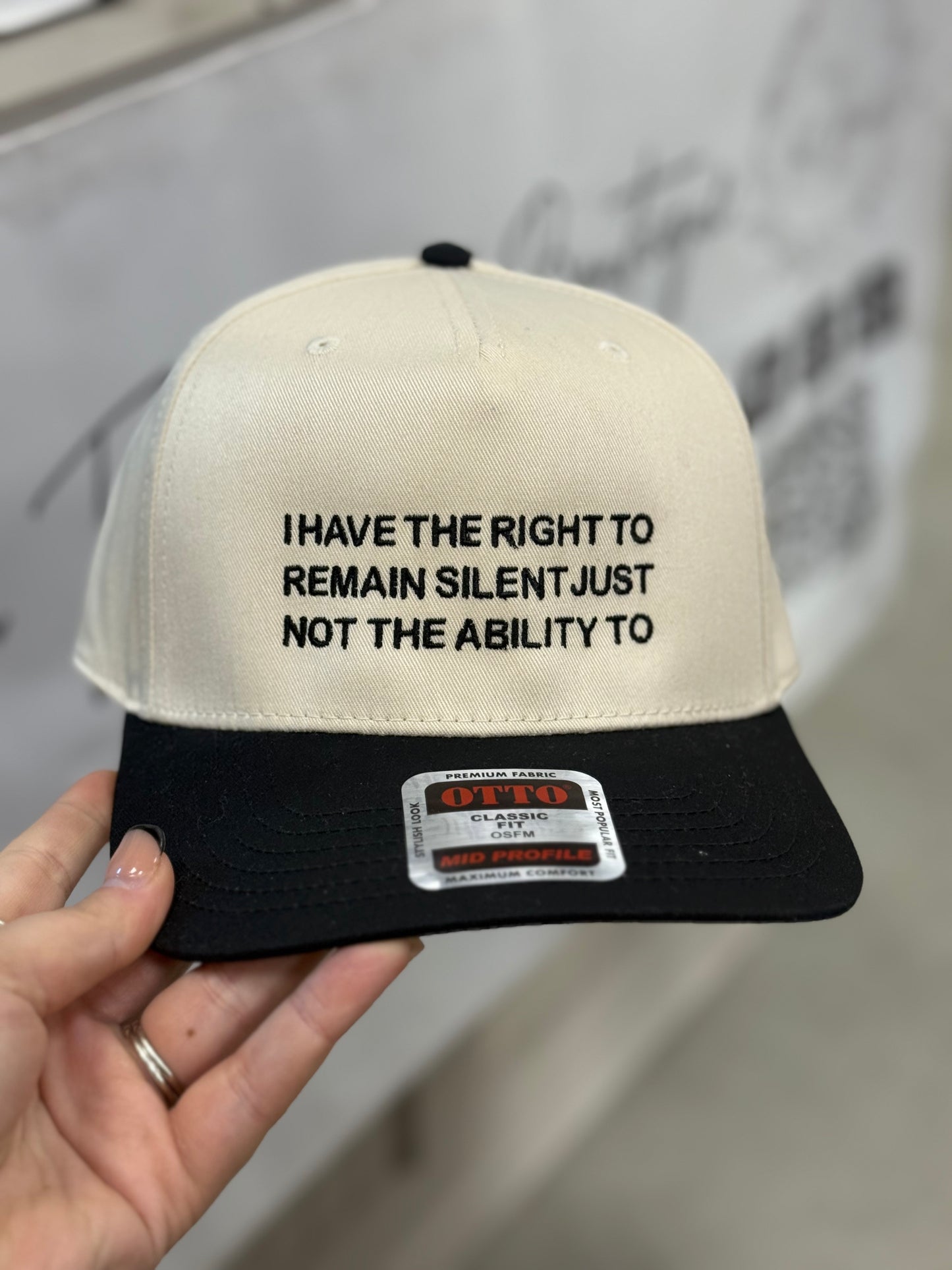 I have the right to remain silent Embroidered Cap