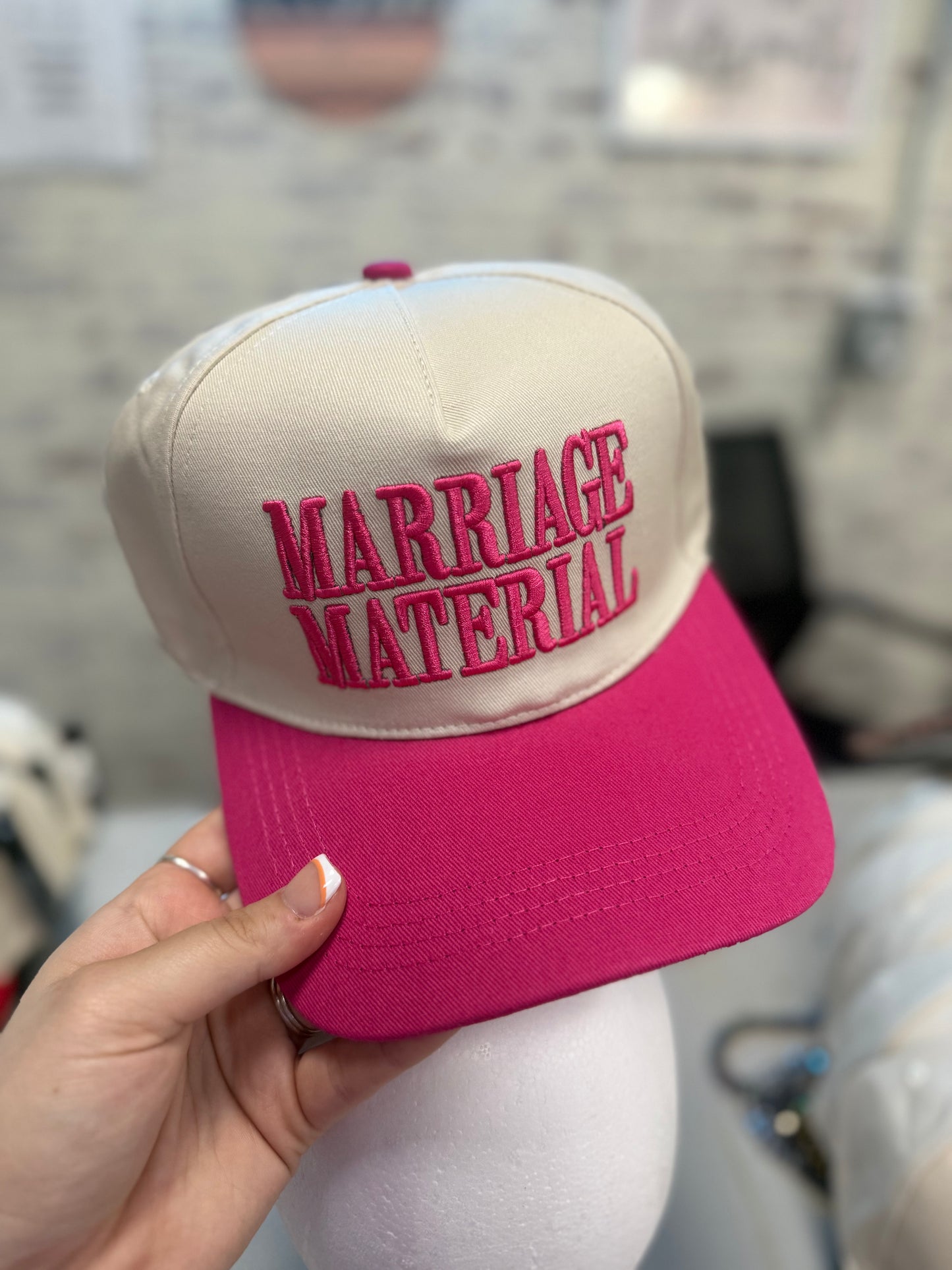 Marriage Material Embroidered Hat