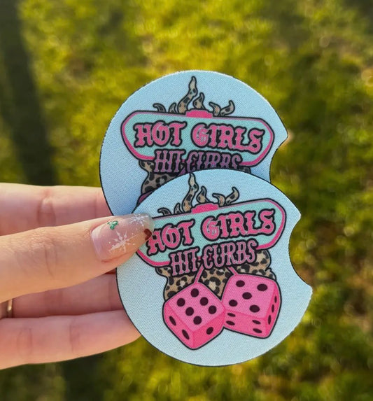 Car Coaster Set: Hot Girls Hit Curbs