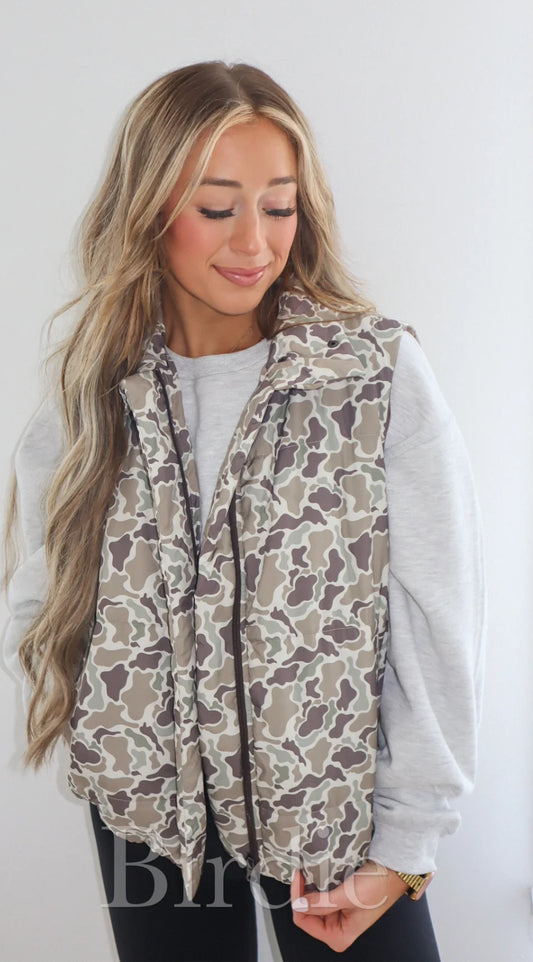 Duck Camo Puffer Vest