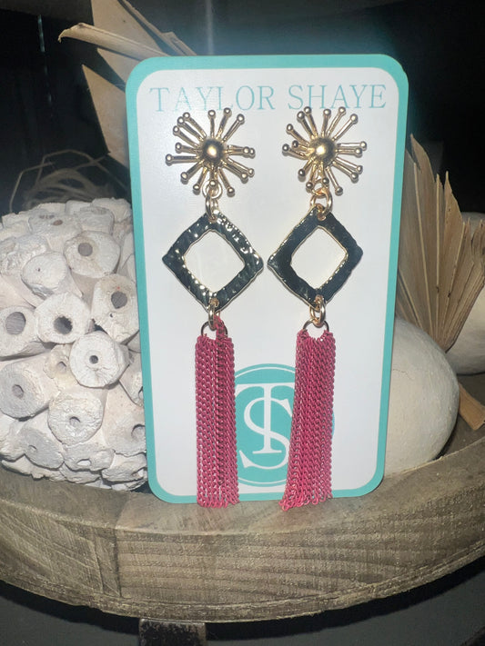 Fuchsia Sally Chain Drops