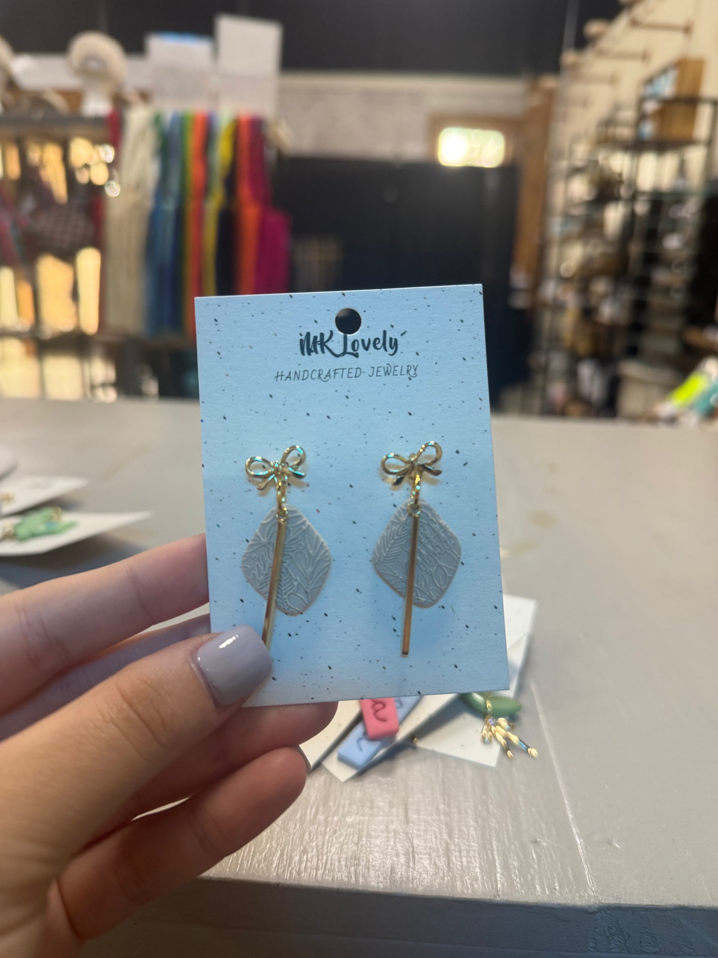 Textured Charm Earrings