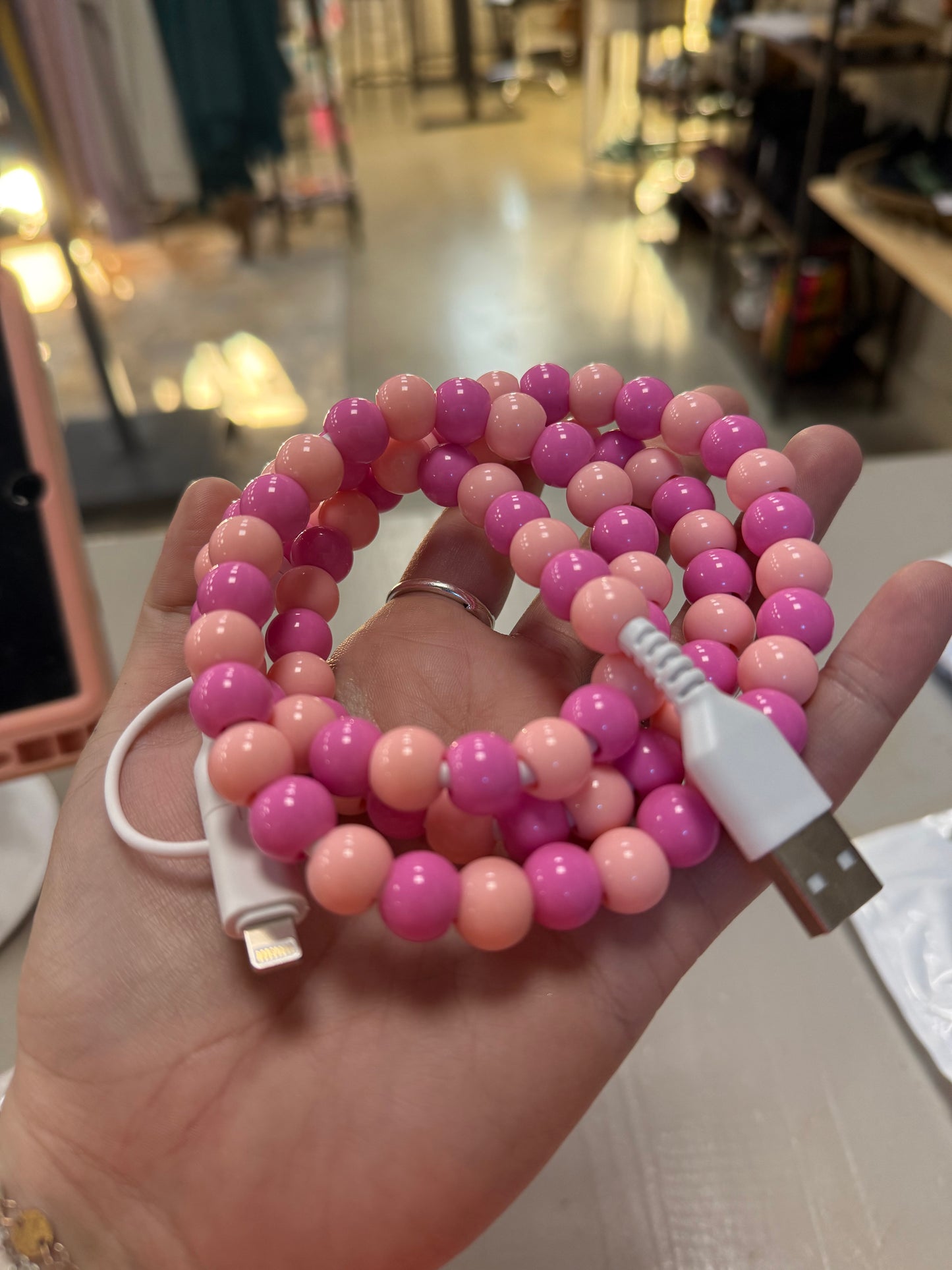 Beaded USB-C / Lightning Charger