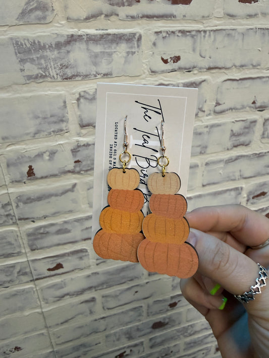 Tiered Pumpkin Earrings