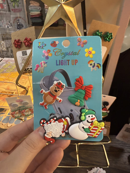 Light Up Christmas Croc Charms